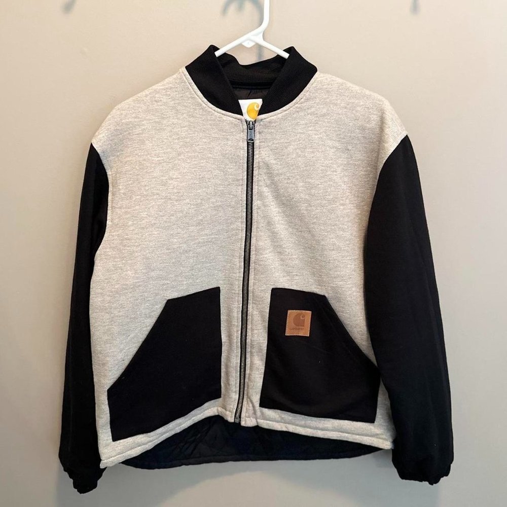 Carhartt NWOT Gray and Black Zip-Up Jacket Large
